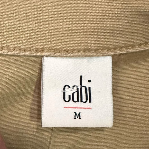 EUC Cabi Button Cotton Blend Beige Mock Military Jacket Women's M - Picture 7 of 7